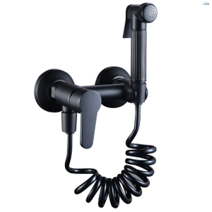 黑色浴室水龙头/浴缸混合水龙头，浴室/浴室黄铜手持式坐浴盆喷雾器 Shattaf 卫生间淋浴/水龙头